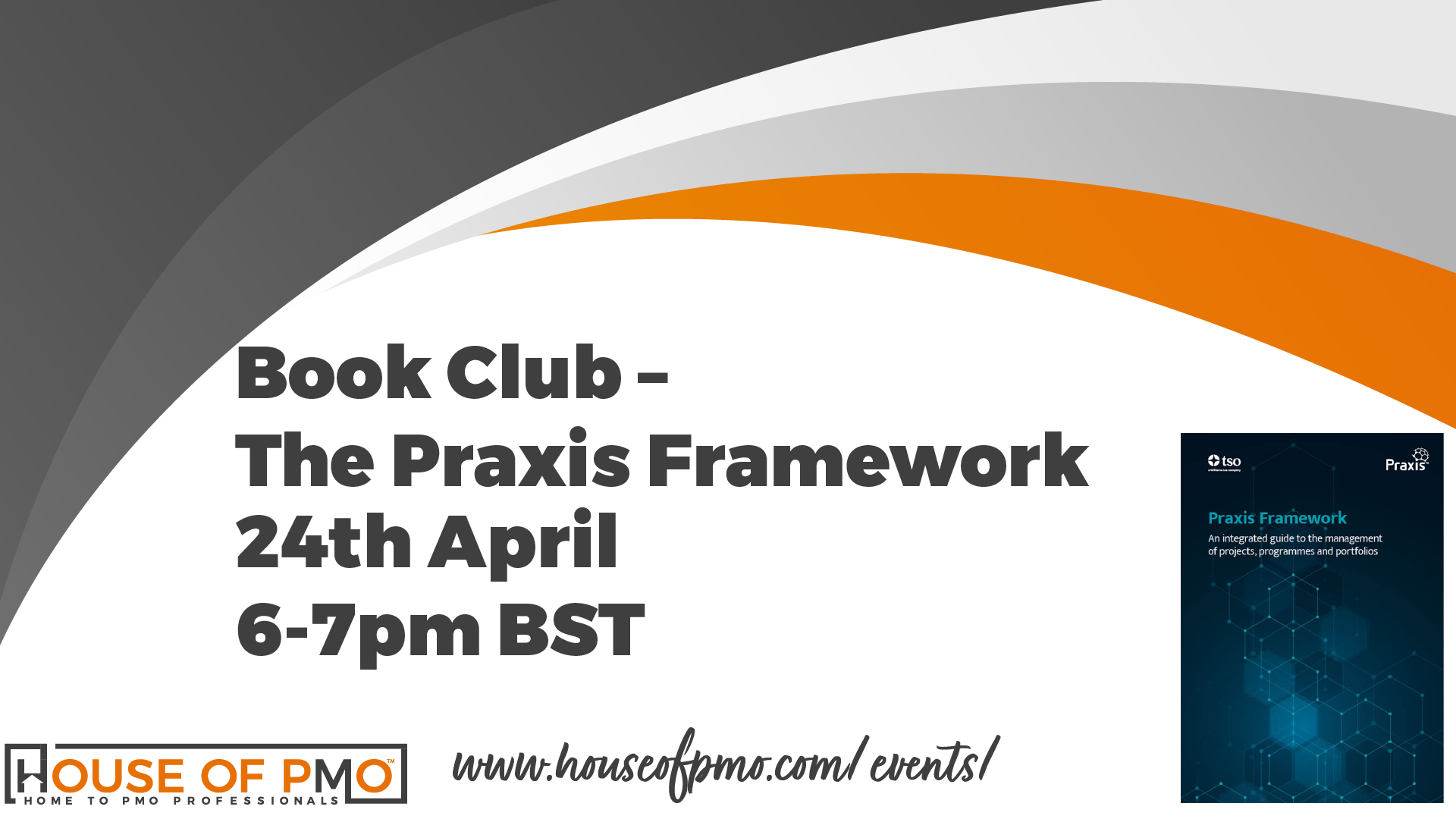 Image for the event book club the praxis framework happening on the 24th of April at 6 pm. it shows the image of the book cover.