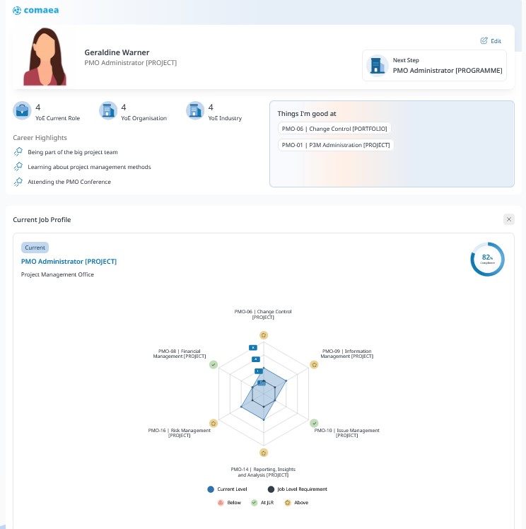 PMO Self-Assessment Tool Portfolio Page
